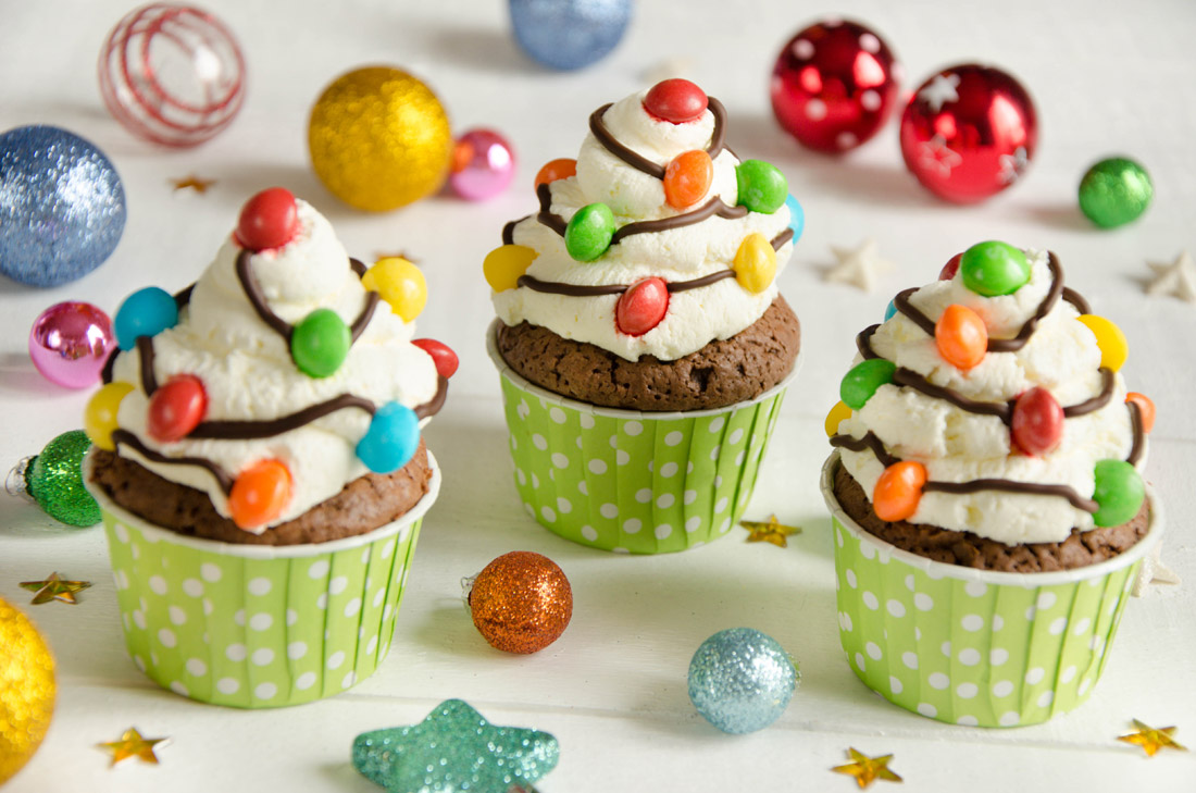 cupcakes guirlandes de Noël