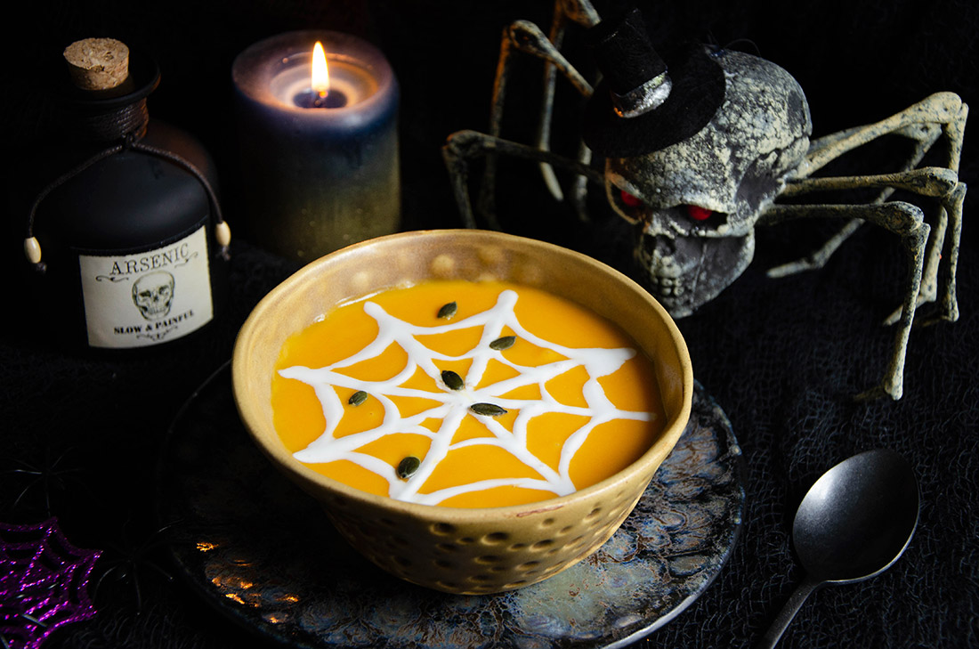 Recette Halloween soupe butternut lait de coco