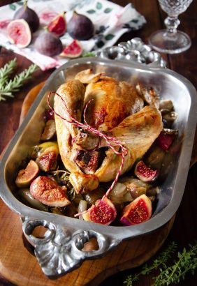 Poulet rôti aux figues
