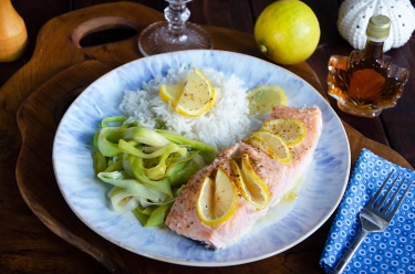 Pavés de saumon érable et citron