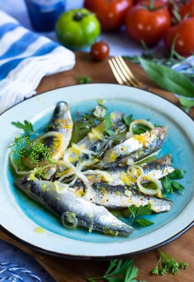 Sardines fraiches marinées
