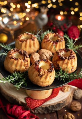 Mini kouglofs noix lardons