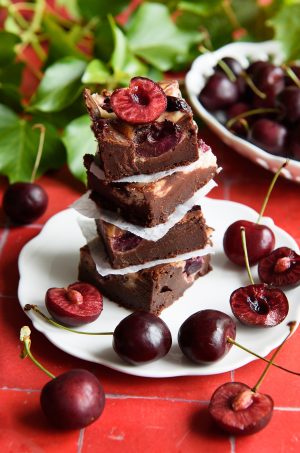 Brownie cerises et cheesecake