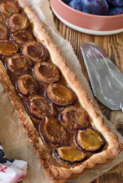 Recette de tarte aux quetsches et la confiture de lait