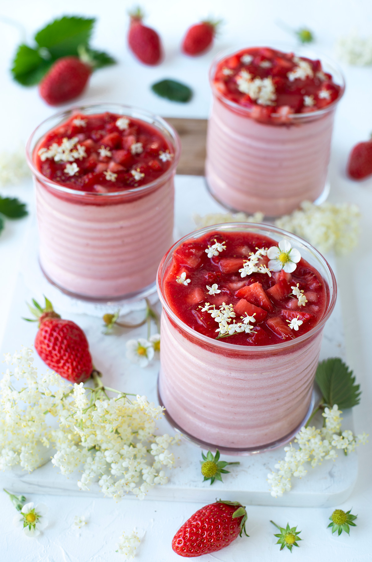 Mousses aux fraises