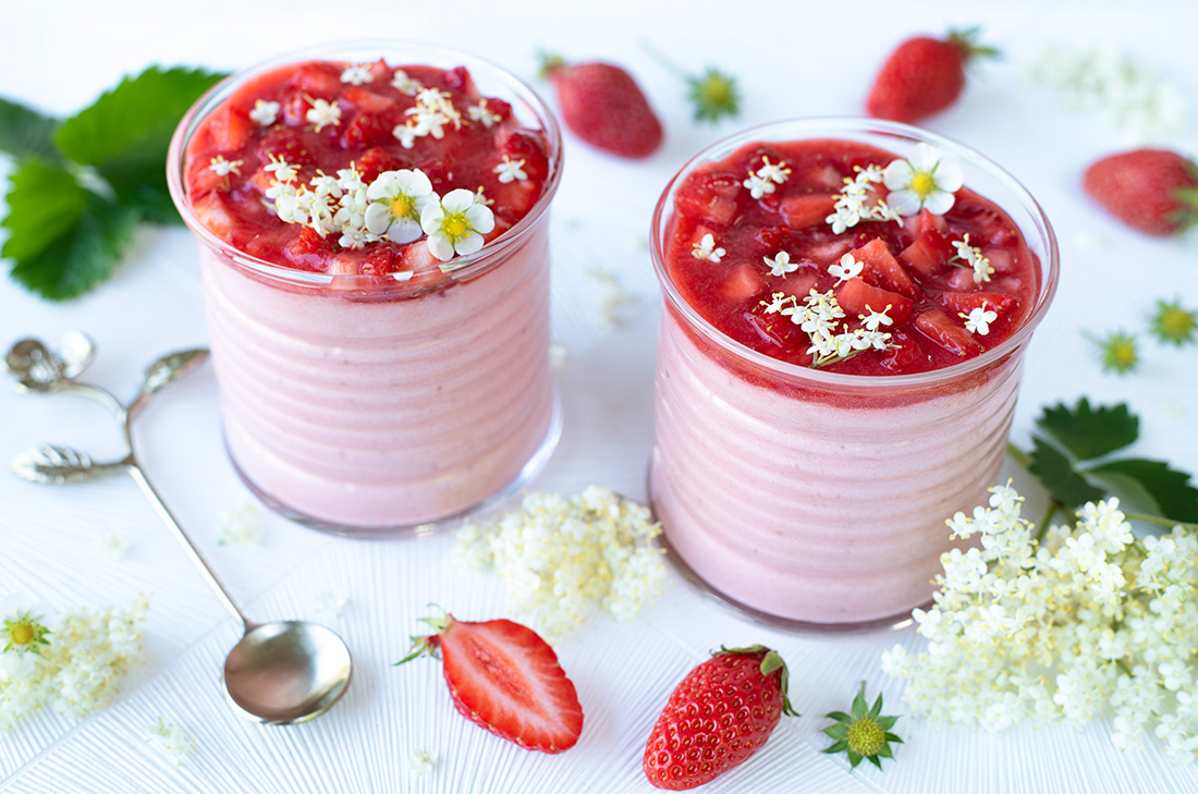Mousses aux fraises, dessert gourmand de printemps