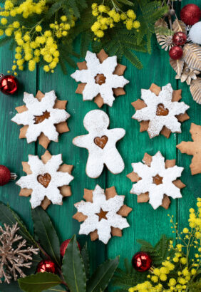 Biscuits de Noël fourrés au caramel
