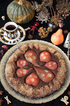 Tarte rustique poires chocolat